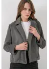 Kısa Kaşe Ceket 0725 - Gri