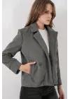Kısa Kaşe Ceket 0725 - Gri