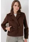 Kısa Kaşe Ceket 0725 - Kahverengi