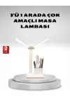 Kısılabilir Led Masa Lambası – Kalemlik Ve Telefon Standlı, Göz Yormayan Işık