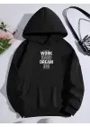 Omarı Sıcak Tutucu Kapşonlu Kış Sweatshirt