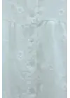 Kolu Lastikli Fistolu Yarı Transparan Keten Gömlek -Beyaz