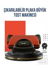 Kompakt Izgara Ve Tost Makinesi – Çıkarılabilir Plaka, Döküm Gövde
