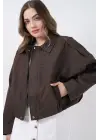 Kot Bomber Ceket 0737 - Kahverengi