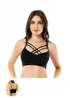 Çarpıcı Tül Modelli Çapraz İpli Büstiyer