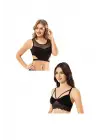 Çarpıcı Tül Modelli Dantelli Büstiyer