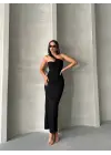 Etkileyici Tek Omuz Uzun Elbise