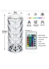 Kristal Led Kumandalı Ve Dokunmatik Masa Lambası