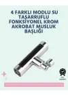 Krom Kaplamalı Çok Fonksiyonlu Musluk Başlığı | Paslanmaz Malzeme