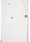 Kruvaze Yaka Blazer Ceket 0722 - Beyaz