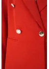 Kruvaze Yaka Blazer Ceket 0722 - Kiremit