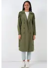 Kruvaze Yaka Trençkot 5978 - Haki