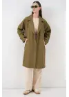 Kruvaze Yaka Trençkot 5987 - Haki