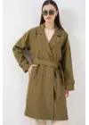 Kruvaze Yaka Trençkot 5987 - Haki