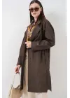 Kruvaze Yaka Trençkot 5987 - Kahverengi