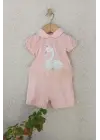 Kuğu Desenli Kız Tulum 3-6-9 Ay