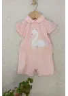 Kuğu Desenli Kız Tulum 3-6-9 Ay