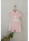 Kuğu Desenli Kız Tulum 3-6-9 Ay