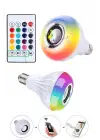 Kumandalı Rgb Led Işık Bluetooth Hoparlör Ses Lambası Renkli Ampul