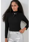 Kurdale Detay Uzun Kollu Bluz 977 - Siyah
