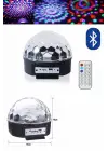 Küre Disko Topu Müzik Çalar Renkli Lazer Işıklı Bluetooth Disko Parti Işığı Kumandalı