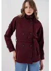 Kuşaklı Kaşe Kaban 9162 - Bordo