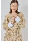 Kuşaklı Uzun Elbise 2584 - B.Sarı
