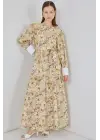 Kuşaklı Uzun Elbise 2584 - B.Sarı