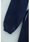 Lastik Kemerli Düğmeli Uzun Kot Elbise  -Laci