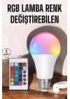 Led Ampul Enerji Dostu Rgb Işıklı 100w Led Işık