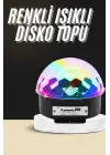 Led Işık Disko Topu Bluetooth Hoparlörlü Usb Müzik Çalar Kumandalı