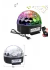 Led Işık Disko Topu Bluetooth Hoparlörlü Usb Müzik Çalar Kumandalı
