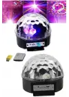 Led Işık Disko Topu Bluetooth Hoparlörlü Usb Müzik Çalar Kumandalı