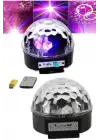Led Işık Disko Topu Bluetooth Hoparlörlü Usb Müzik Çalar Kumandalı