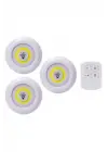 Led Lamba 3lü Uzaktan Kumandalı Yapışkanlı
