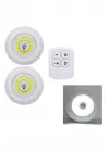Led Lamba 3lü Uzaktan Kumandalı Yapışkanlı