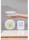 Led Lamba 3lü Uzaktan Kumandalı Yapışkanlı Beyaz Işık