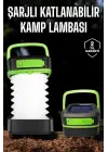 Led Lamba Kamp Lambası Hafif Taşınabilir Şarj Süreli Akordeon El Fenerli