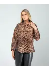 Trend Leopar Desen Gömlek
