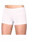 Likralı Süprem Bayan Boxer Short Beyaz 2100B