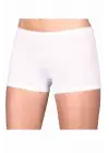 Likralı Süprem Bayan Boxer Short Beyaz 2100B