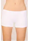 Likralı Süprem Bayan Boxer Short Beyaz 2100B
