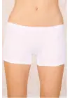 Likralı Süprem Bayan Boxer Short Beyaz 2100B