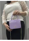 Omarı Eşsiz Tasarımlı Lila Cilt Krash Çanta