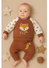 Littie Fox Nakışlı % 100 Pamuklu 2li Erkek Takım