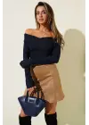 Madonna Çapraz Yaka Bluz lacivert  