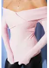 Madonna Çapraz Yaka Bluz Pembe  