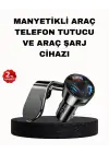Manyetik Araç Telefon Tutucu Ve Hızlı Şarj Adaptörü 2’li Set
