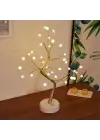 Masaüstü Boncuklu Şarjlı Ağaç Lamba – 3 Kademeli Dokunmatik Işık, Dekoratif LED Masaüstü Ortam Aydınlatması
