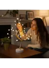 Masaüstü Boncuklu Şarjlı Ağaç Lamba – 3 Kademeli Dokunmatik Işık, Dekoratif LED Masaüstü Ortam Aydınlatması